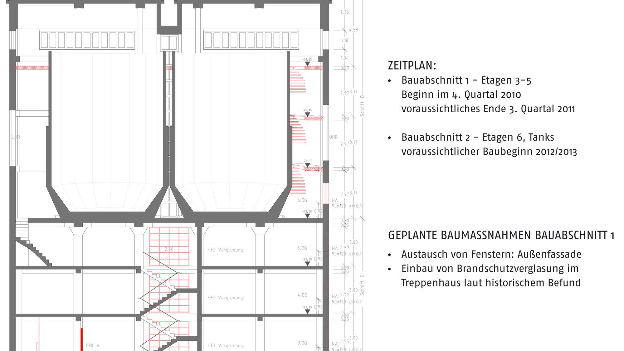 Schnitt Umbau Turm