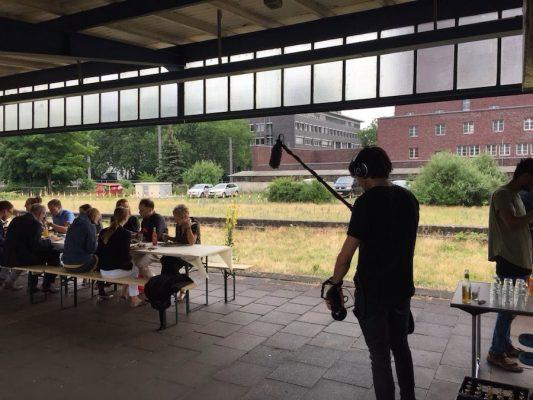 Filmcrew on the platform