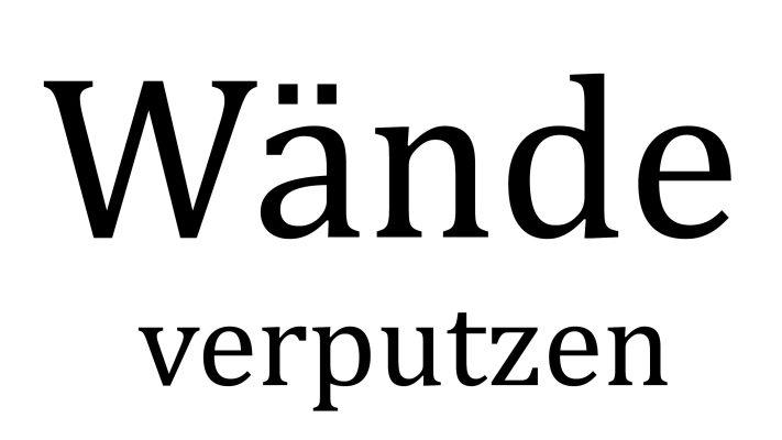 Wände verputzen