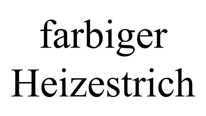 farbiger Heizestrich
